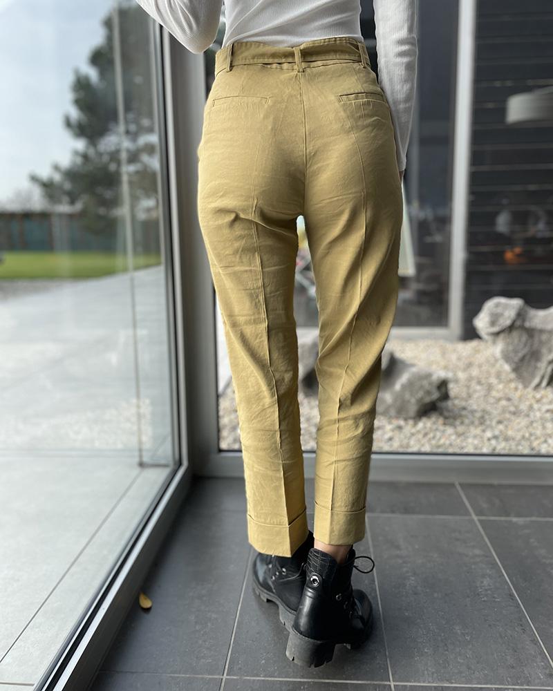 Pinko women's beige linen pants