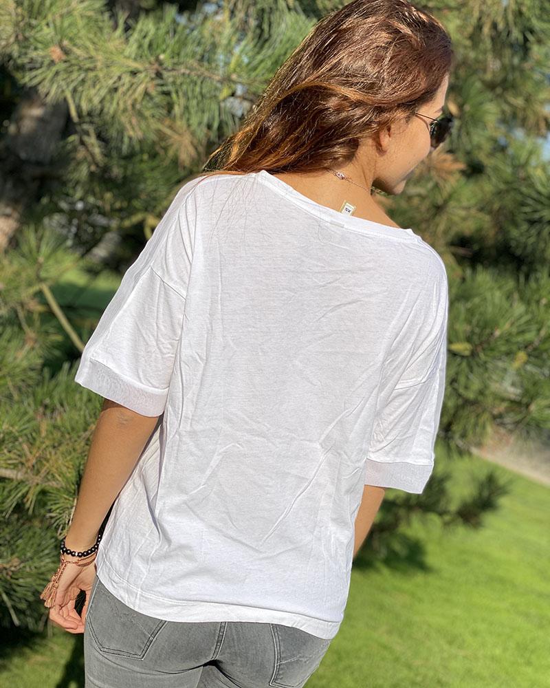 Women's t-shirt Met white with print