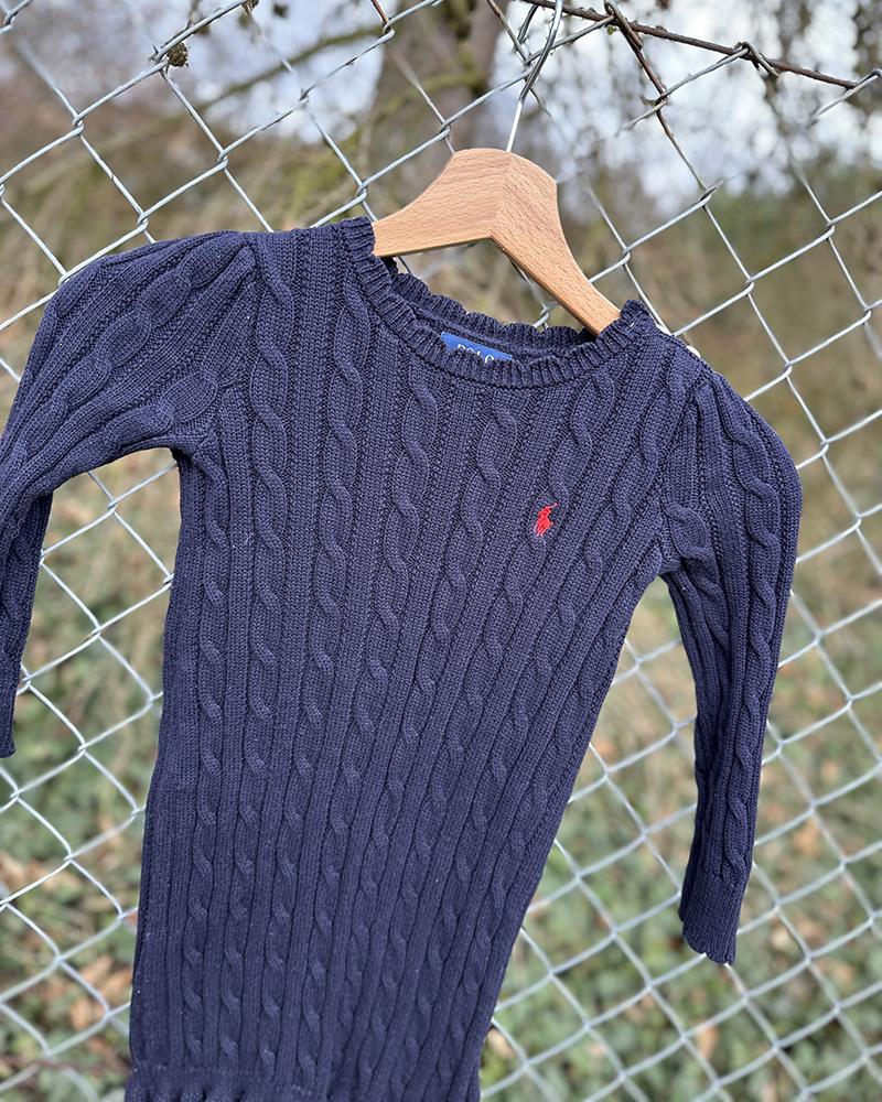 Šaty dětské Ralph Lauren modré svetrové
