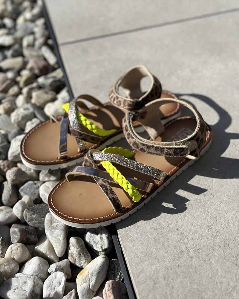 Children's sandals Replay beige cheetah