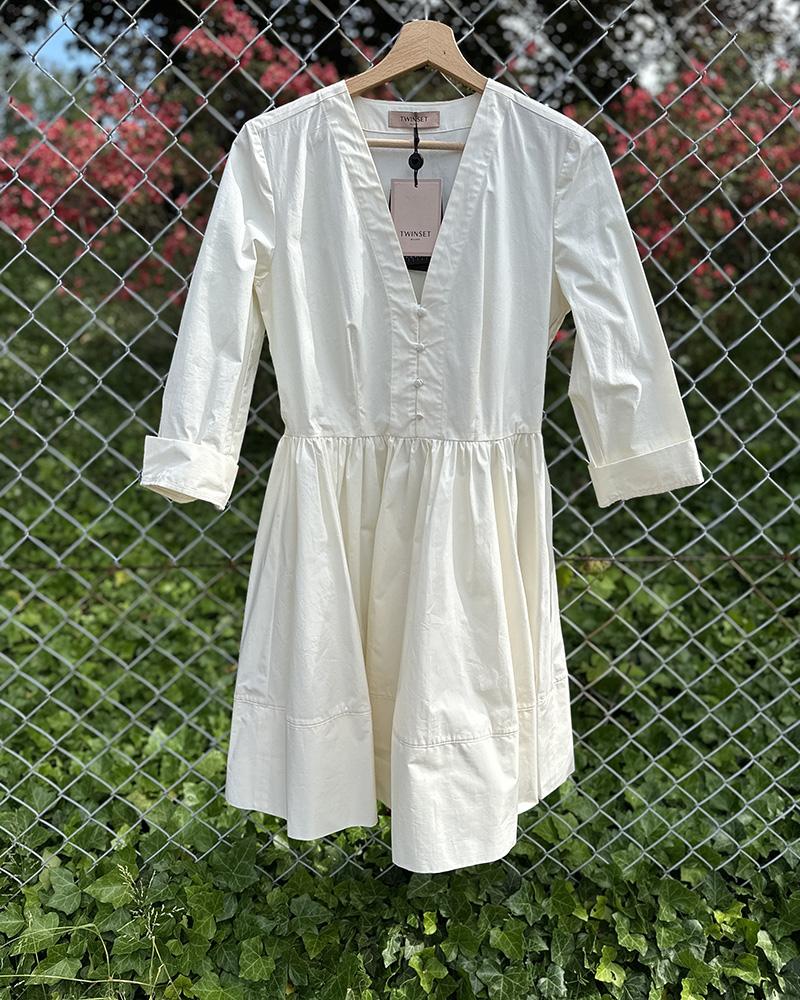 Šaty dámské Twinset krémové