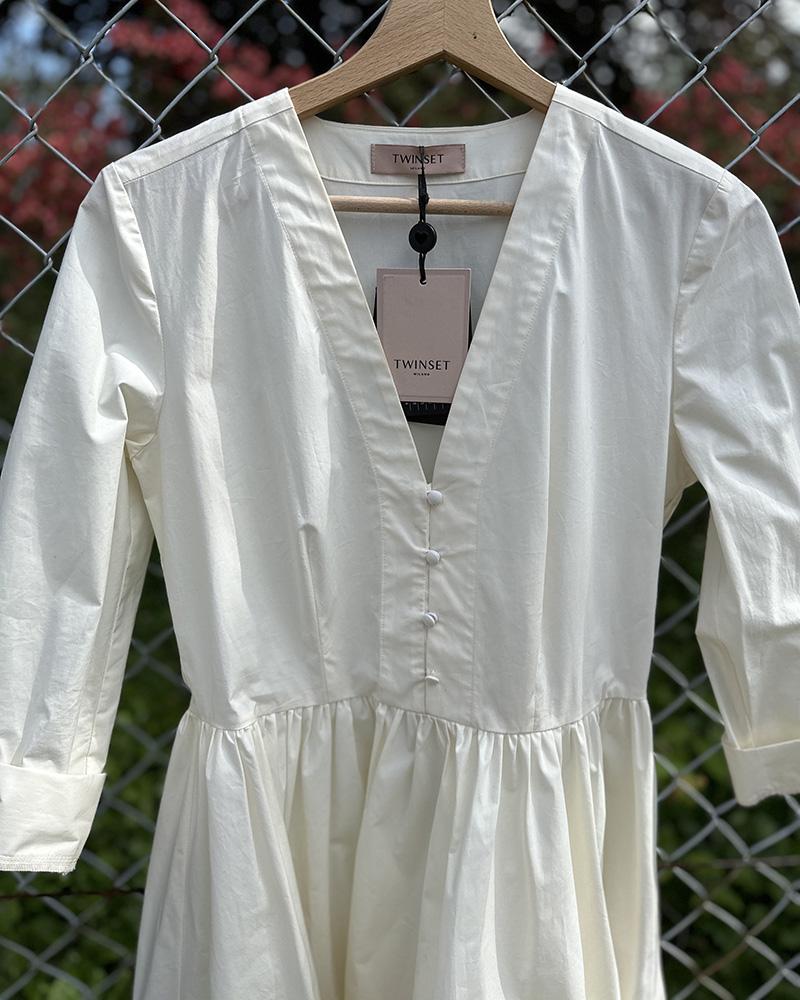 Šaty dámské Twinset krémové