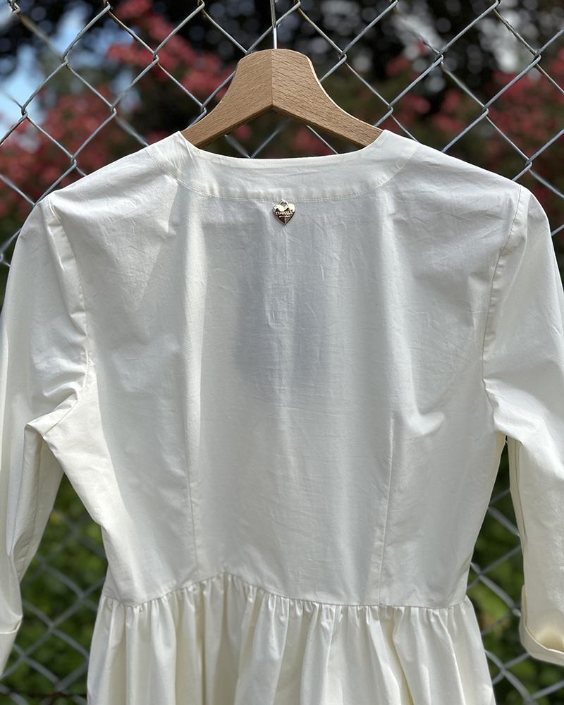 Šaty dámské Twinset krémové