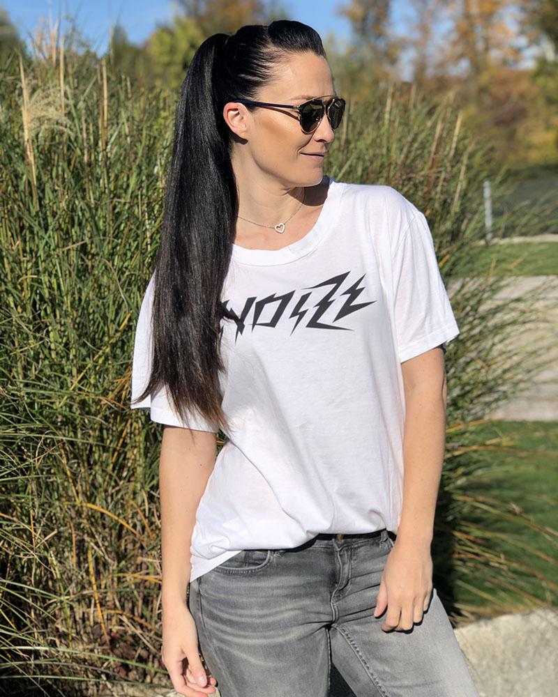 Women's T-shirt Diesel white with inscription