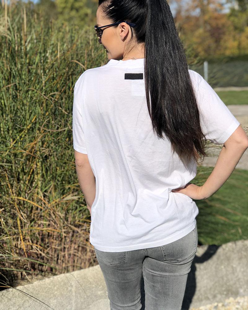 Women's T-shirt Diesel white with inscription