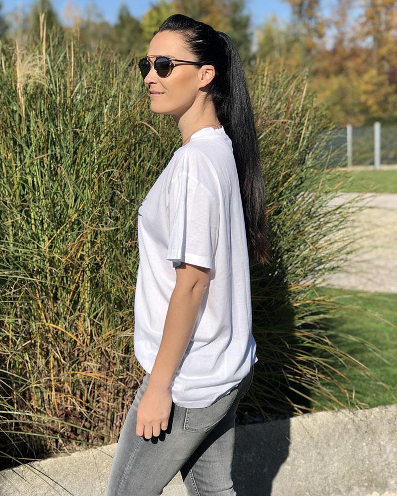 Women's T-shirt Diesel white with inscription
