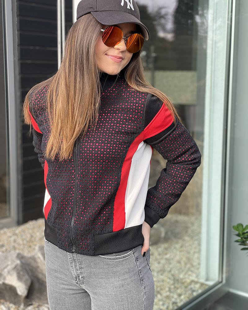 Pinko women's jacket black with lettering