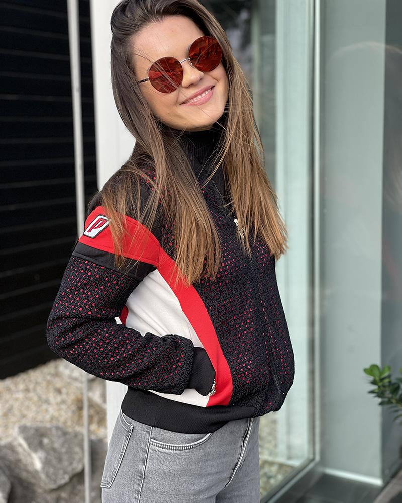 Pinko women's jacket black with lettering