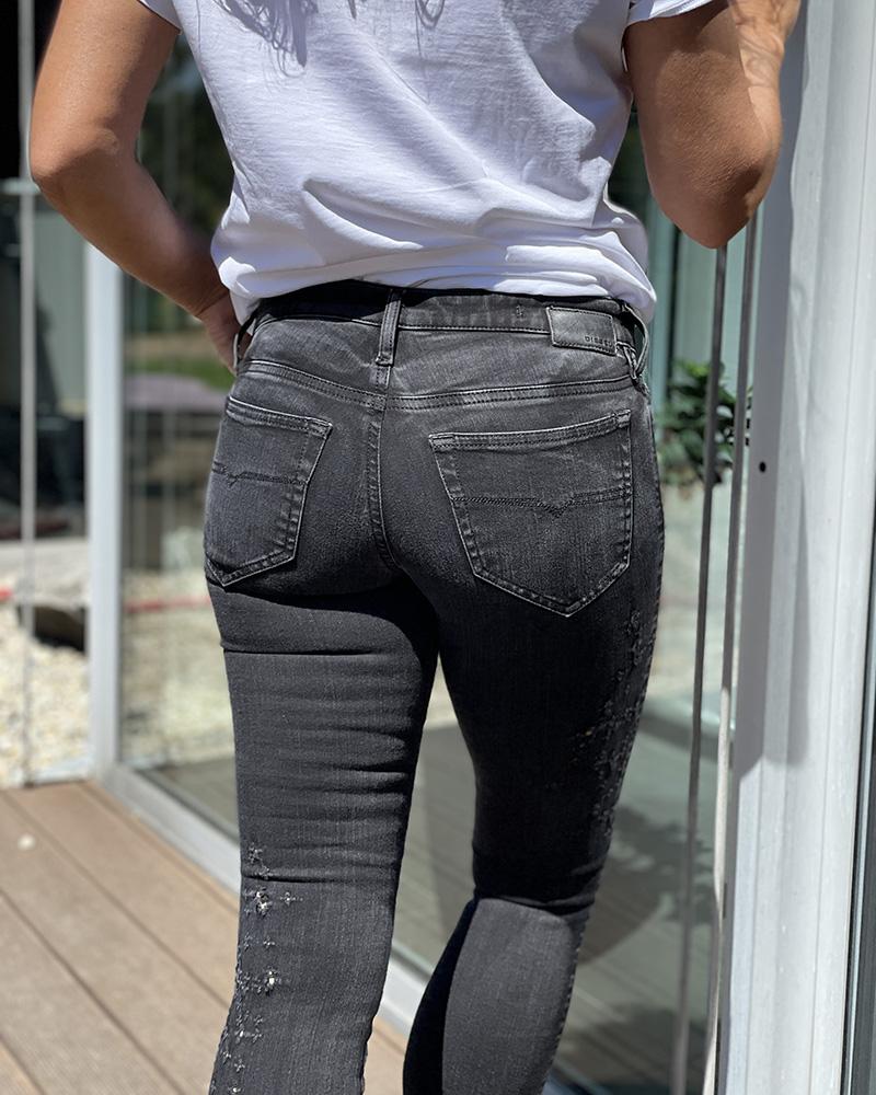 Women's jeans Diesel SKINZEE LOW grey-black