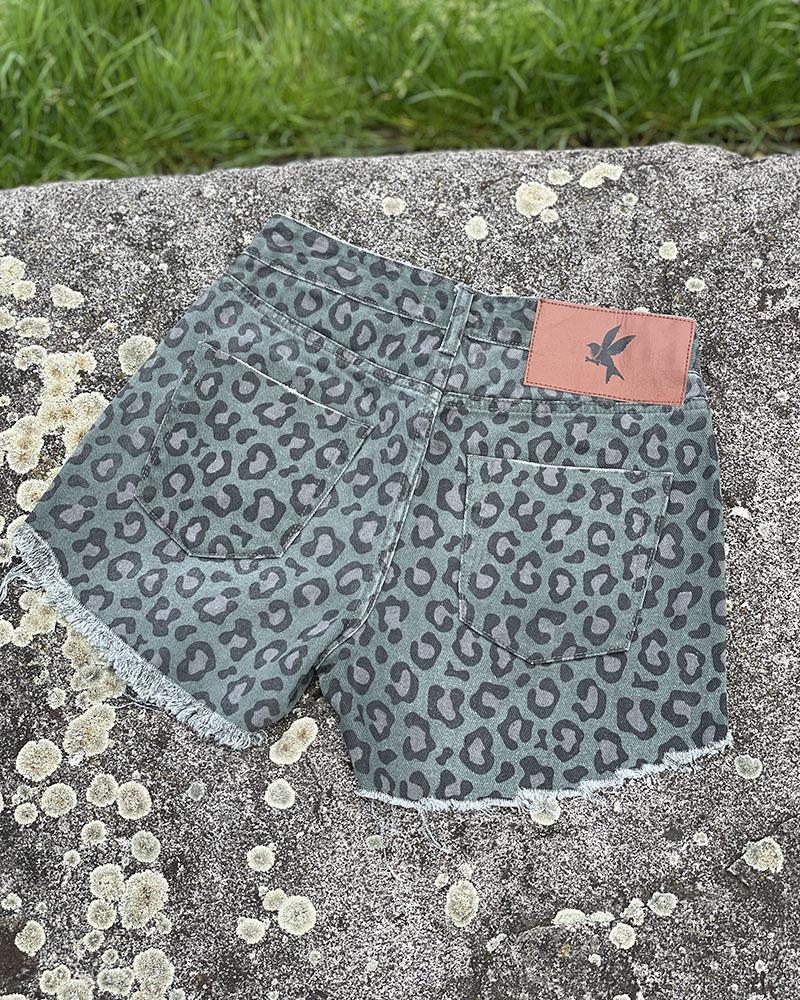 Women's shorts OneTeaspoon TRUCKERS leopard