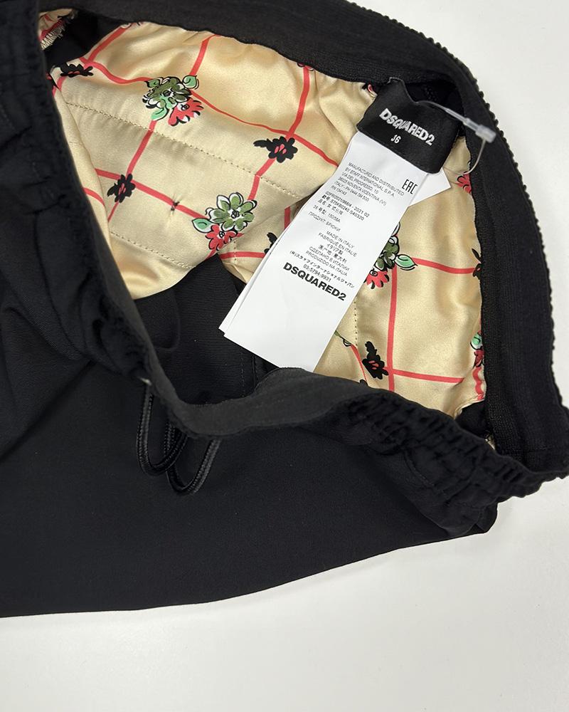 Kalhoty dámské Dsquared2 černé plátěné