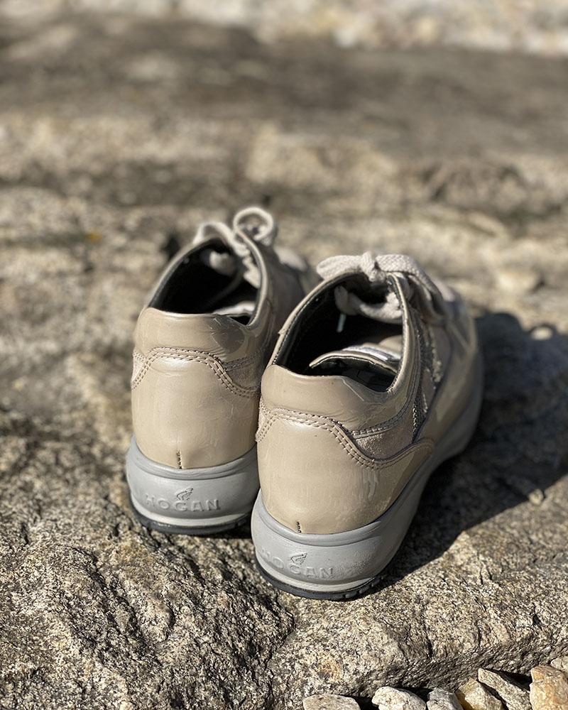 Children's shoes Hogan cream with gloss