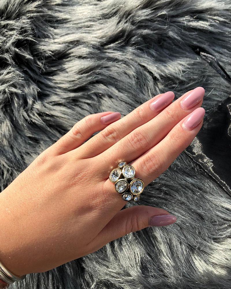 Dyrberg/Kern women's ring with rhinestones