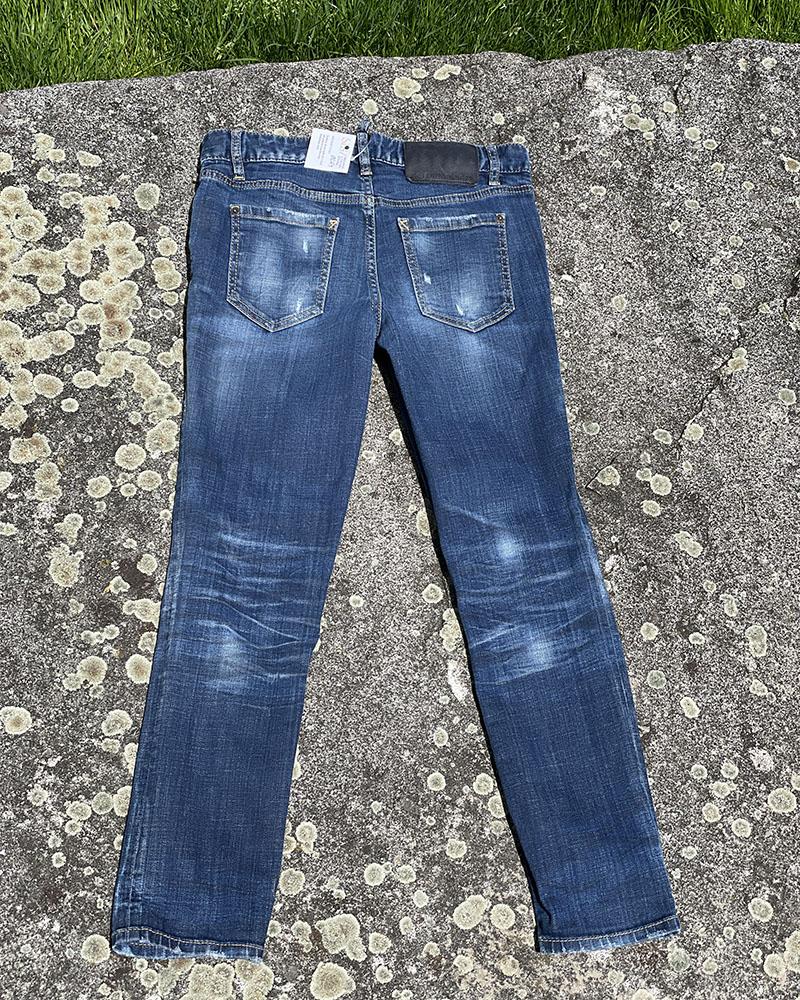 Women's jeans Dsquared2 RUNWAY CROPED blue