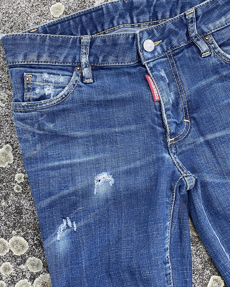 Women's jeans Dsquared2 RUNWAY CROPED blue