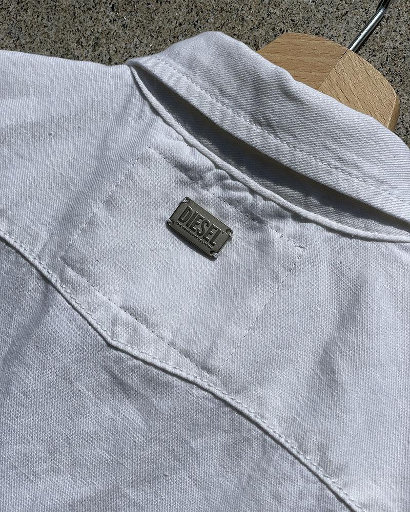 Košile dámská Diesel bílá na cvočky