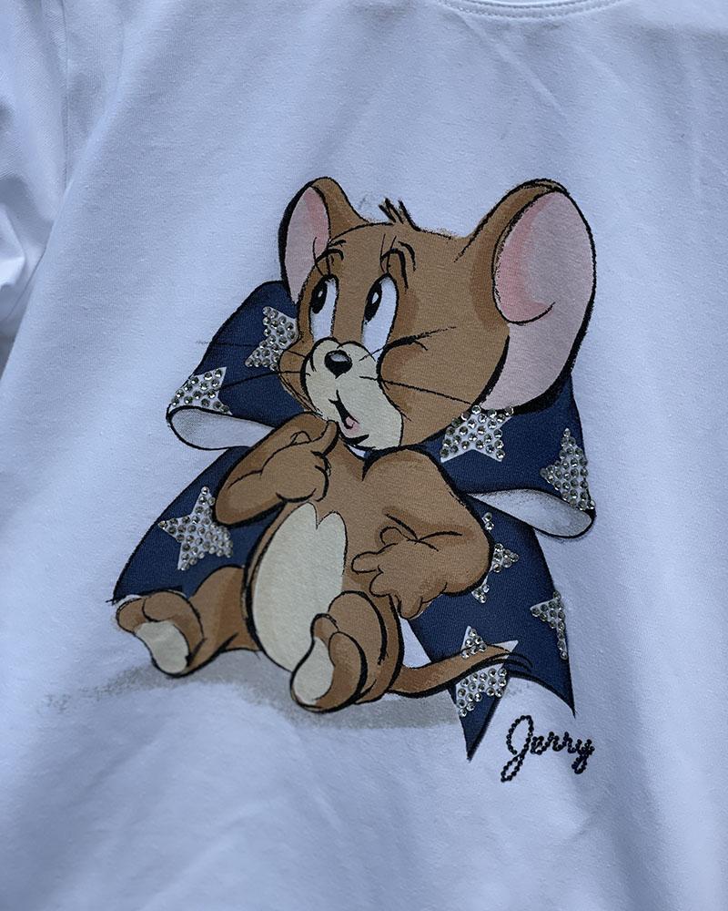 Children's t-shirt Monnalisa white with Jerry