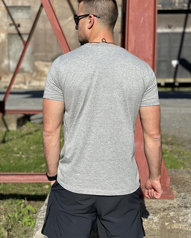 Triko pánské Family First šedé s potiskem