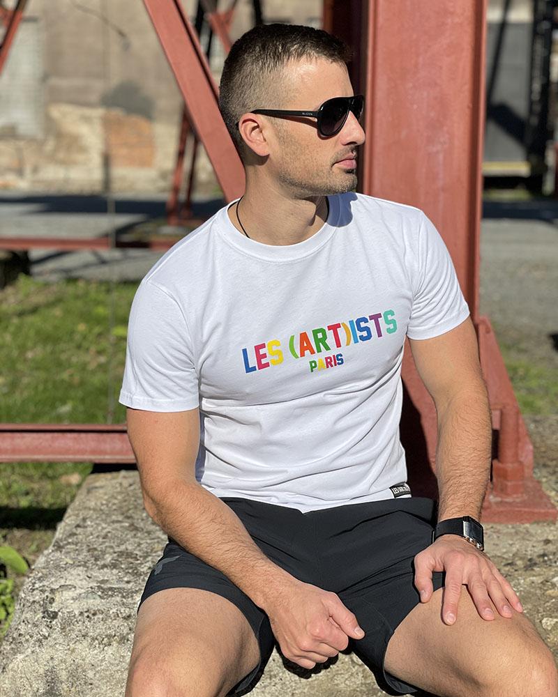 Triko pánské Les(art)ists se barevným nápisem