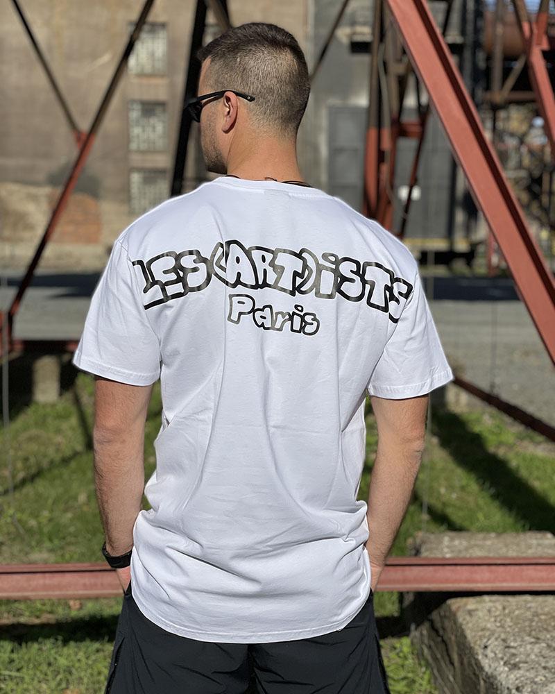 Triko pánské Les(art)ists bílé s nápisem