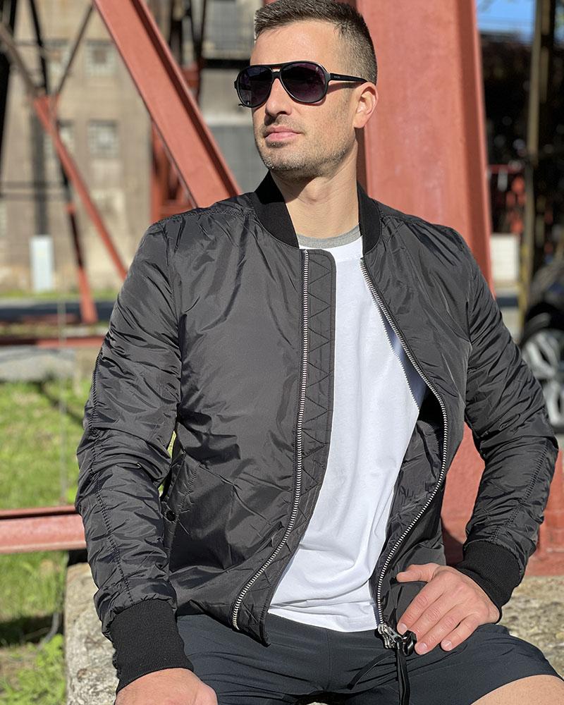 Bunda pánská Thom/Krom BOMBER černá