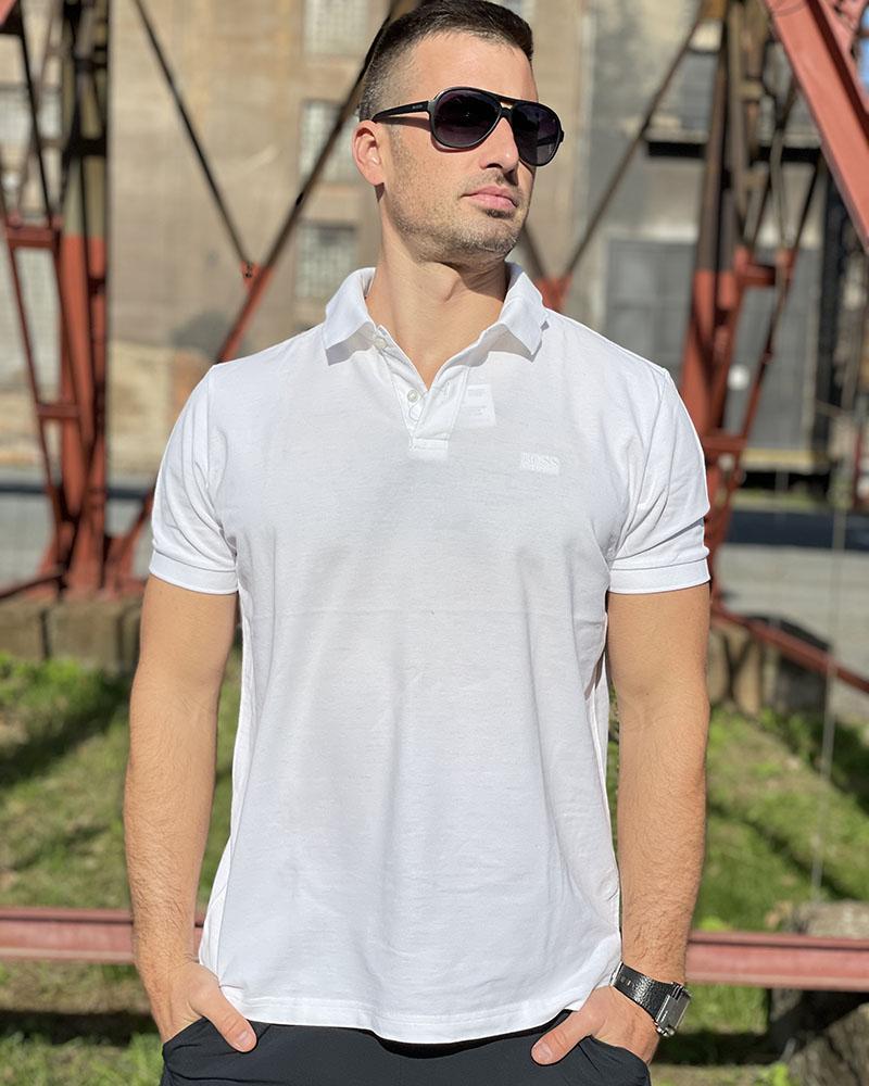 Polo triko pánské Hugo Boss bílé
