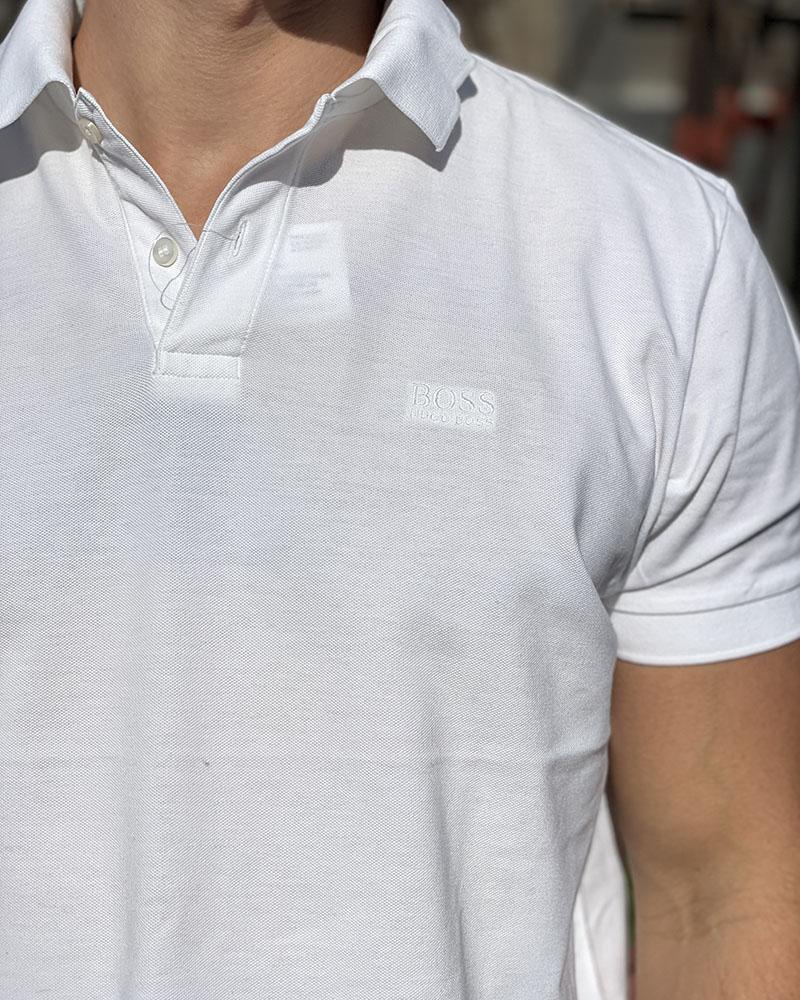 Polo triko pánské Hugo Boss bílé