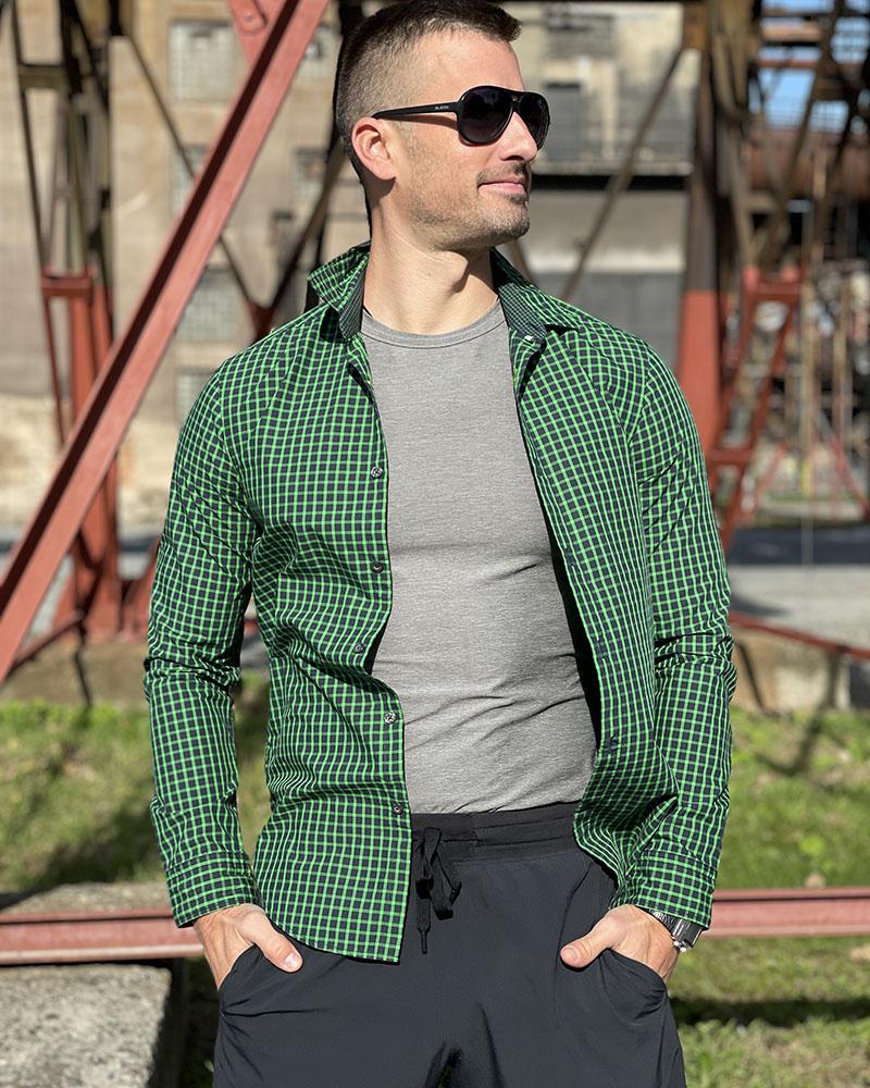 Košile pánská Hugo Boss károvaná