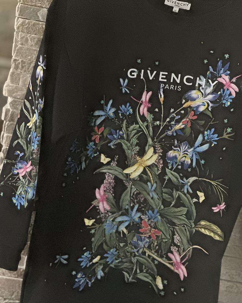 givenchy_mikina_cerna_floral_12let_XS