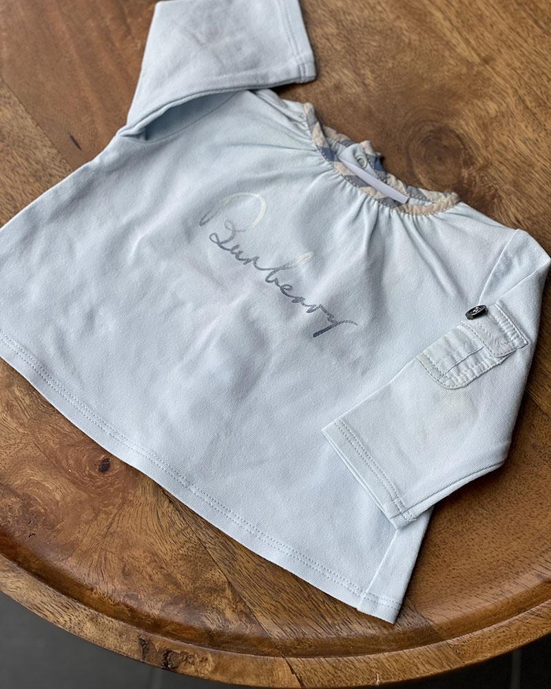 Triko dětské Burberry světle modré