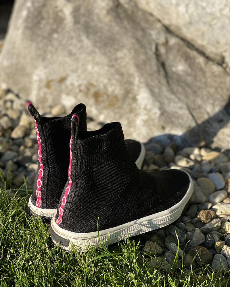 Tenisky dětské Marc Jacobs ponožkové černé