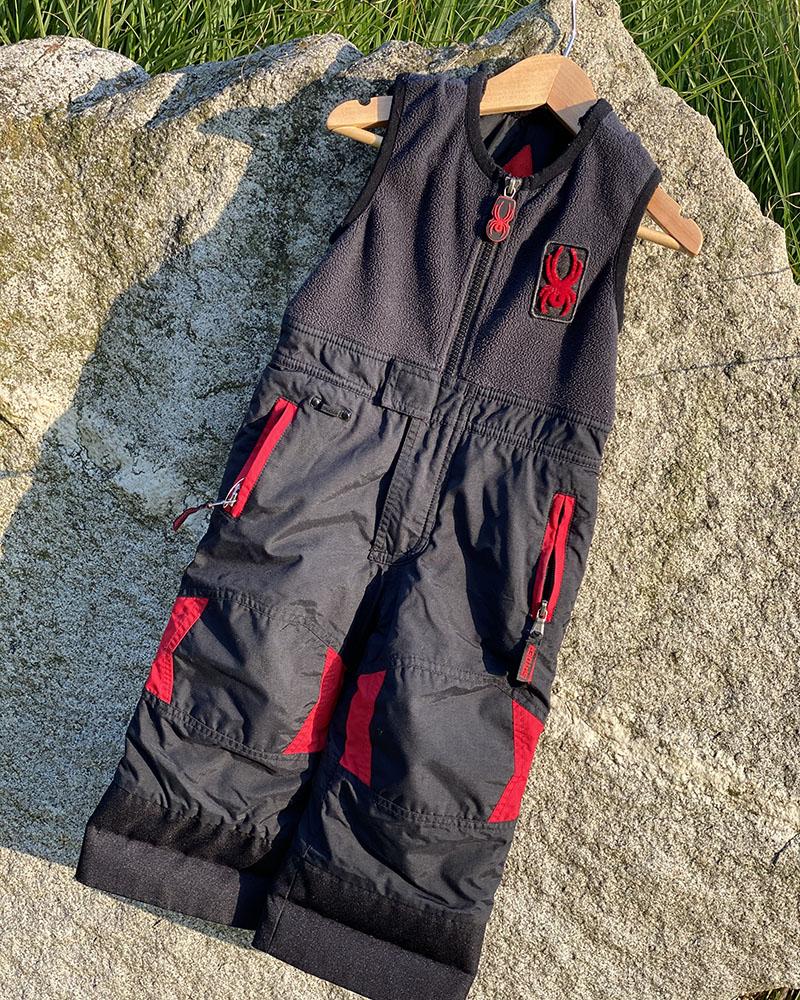 Children's Spyder ski pants black-red