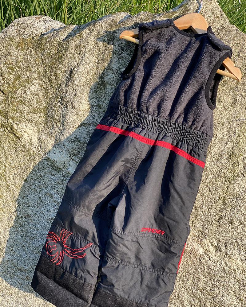 Children's Spyder ski pants black-red
