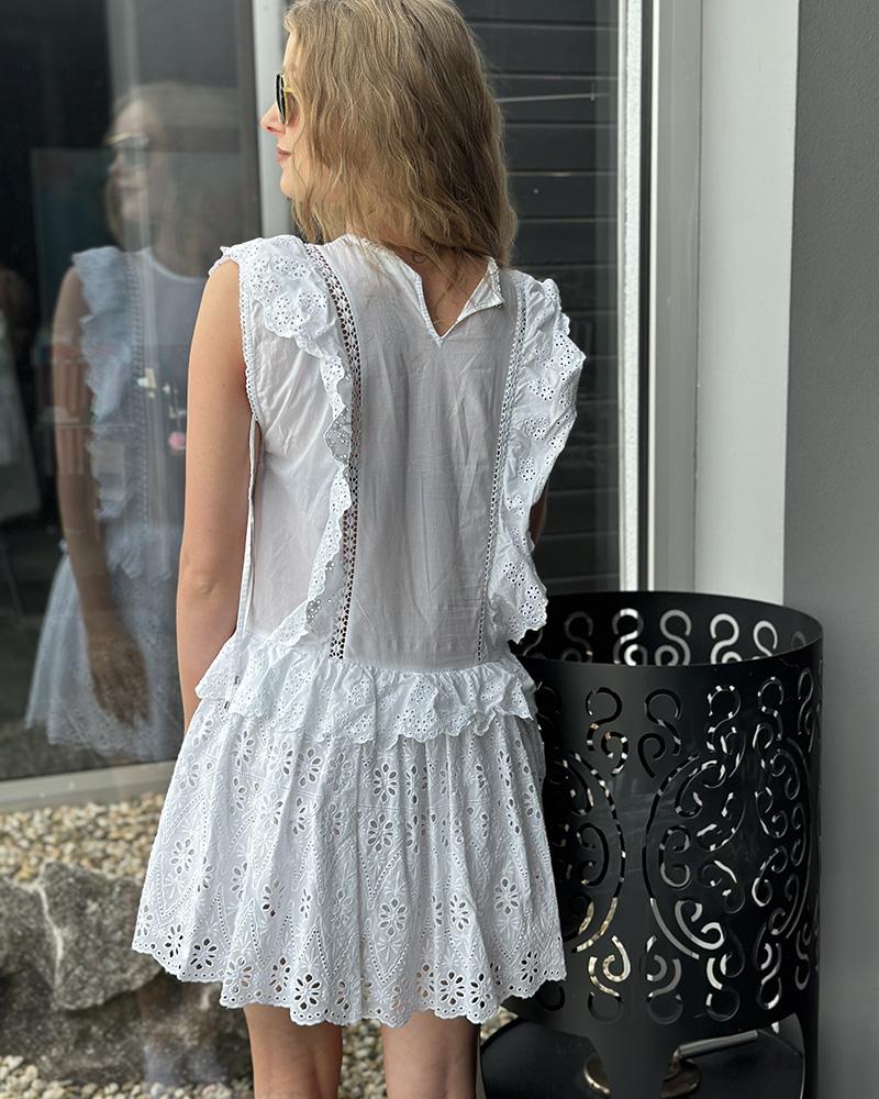 Women's dress Replay white with lace
