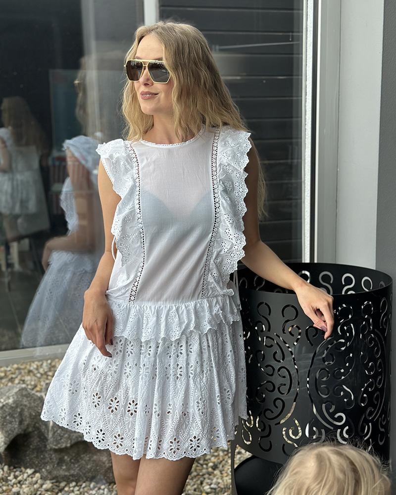 Women's dress Replay white with lace