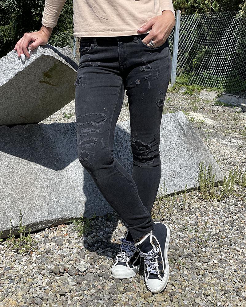 Women's jeans Replay LUZ black ripped