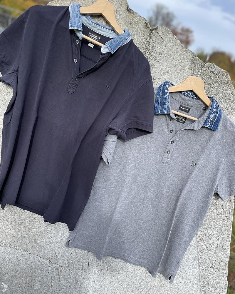 Polo triko pánské Diesel šedé