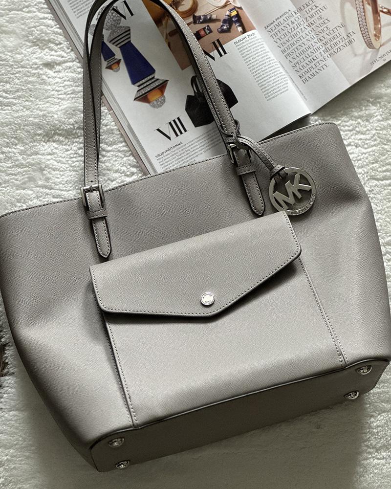 Kabelka dámská Michael Kors JET SET šedá