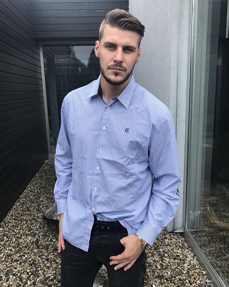 Košile pánská Cerruti modrá s proužkem