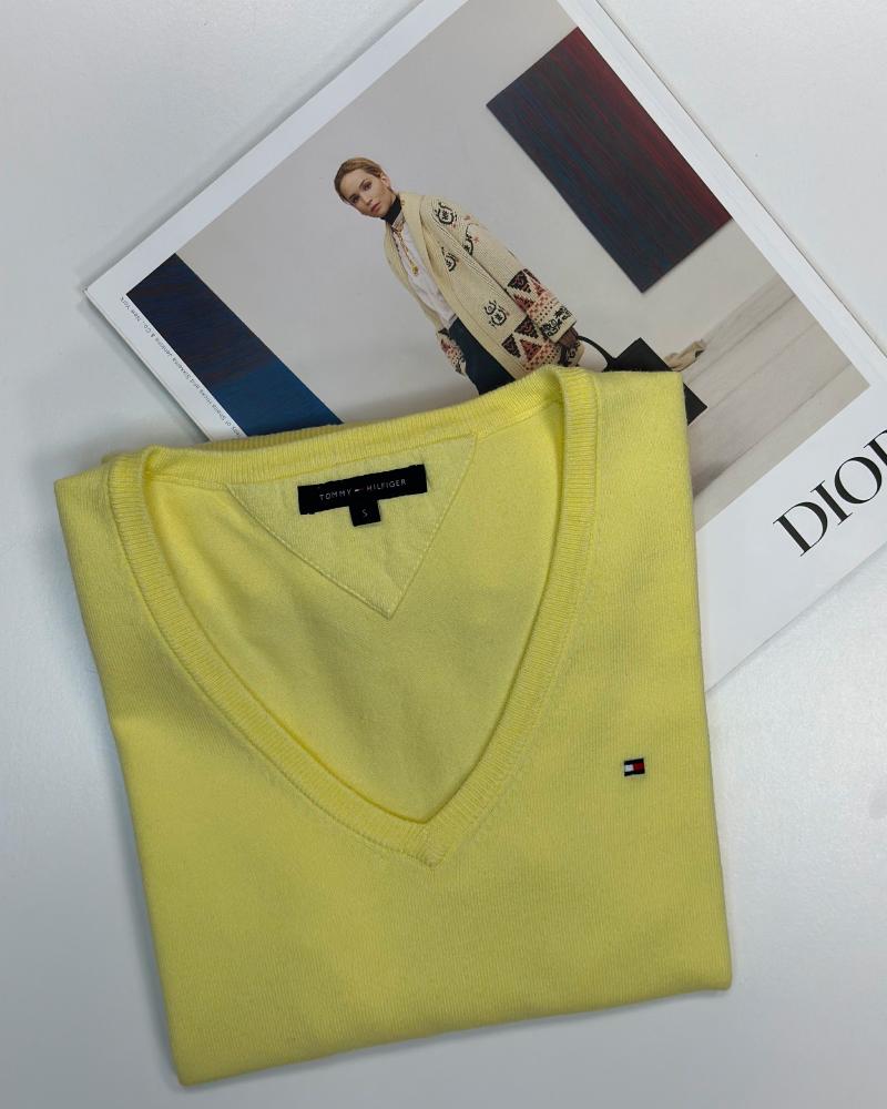 Svetr dámský Tommy Hilfiger žluto-zelený