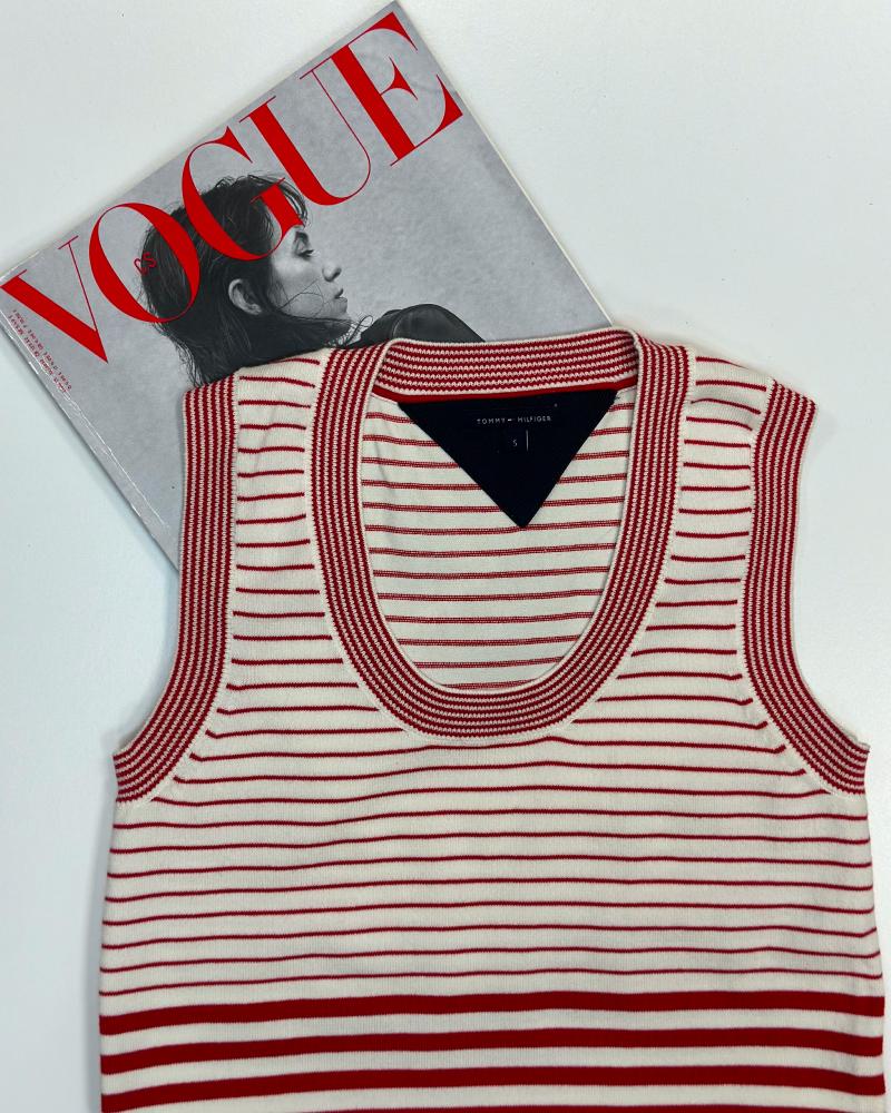 Vesta dámská Tommy Hilfiger proužkovaná