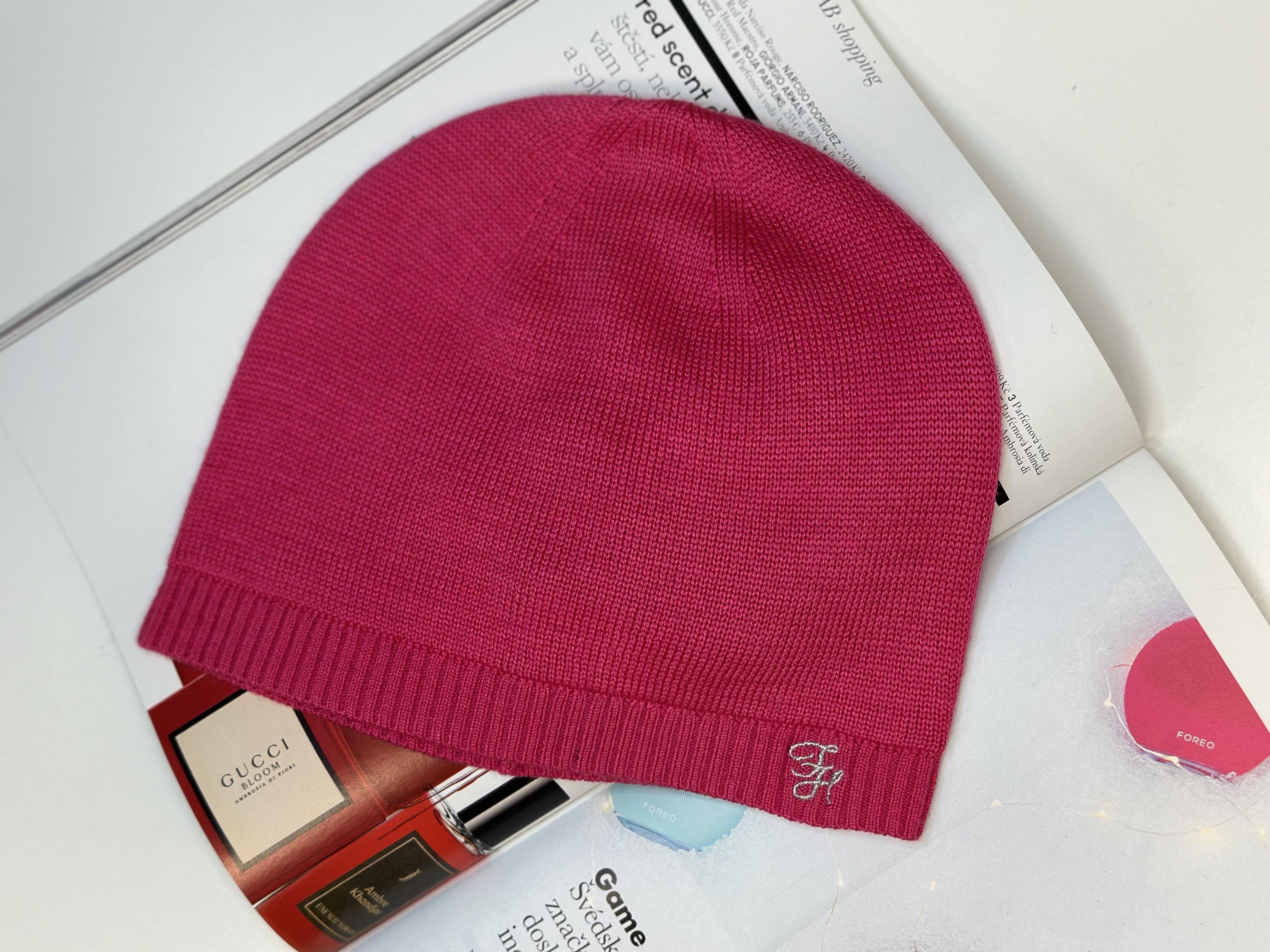 Čepice dámská Tommy Hilfiger růžová