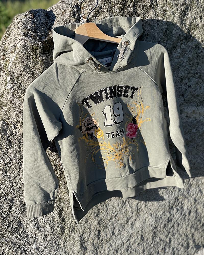 Children's sweatshirt Twinset khaki with print