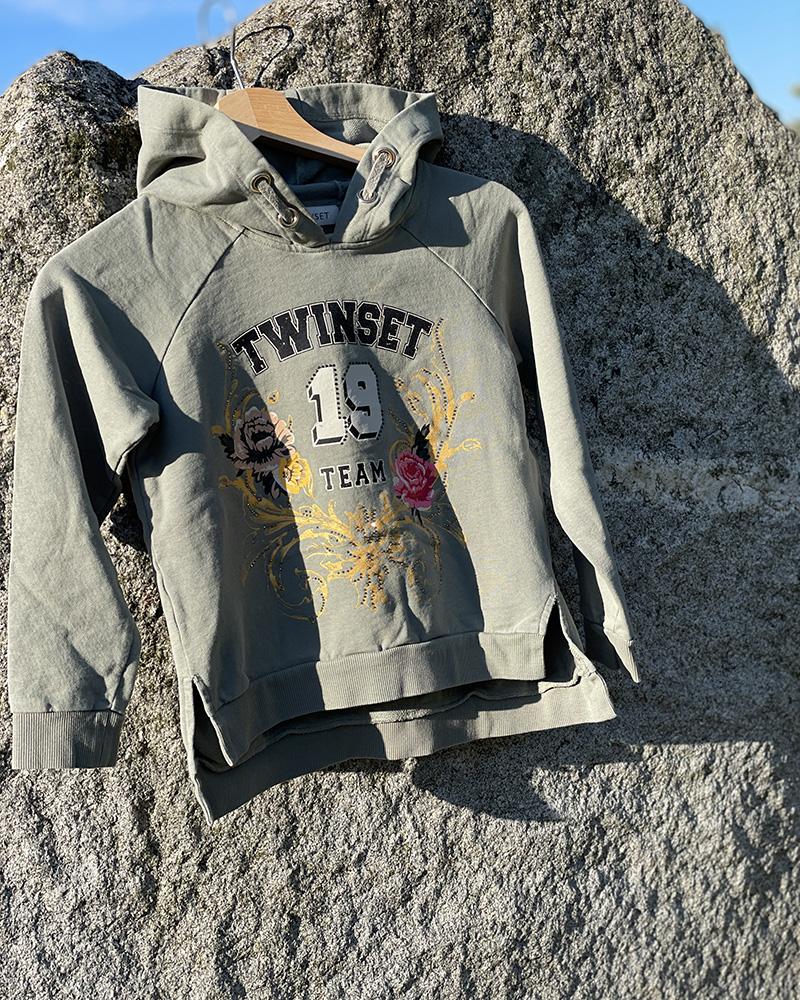 Children's sweatshirt Twinset khaki with print