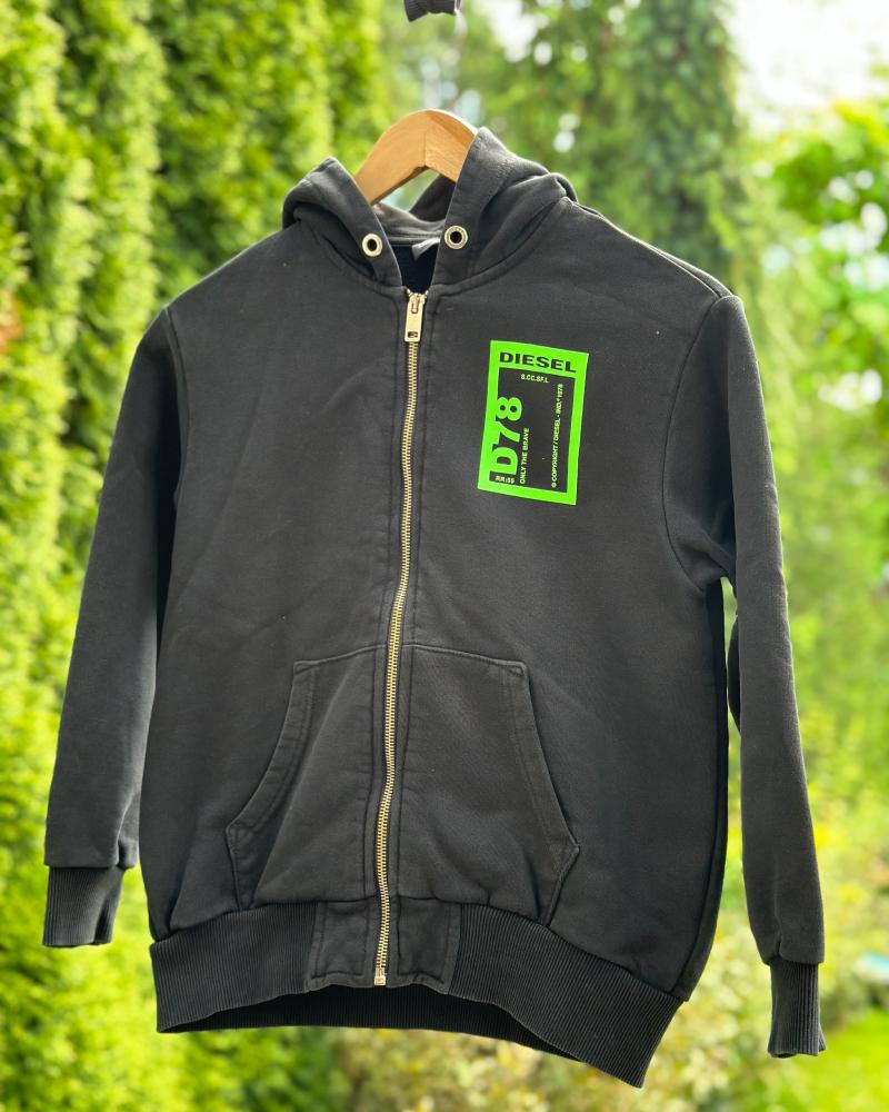 Mikina dětská Diesel černá s kapucí