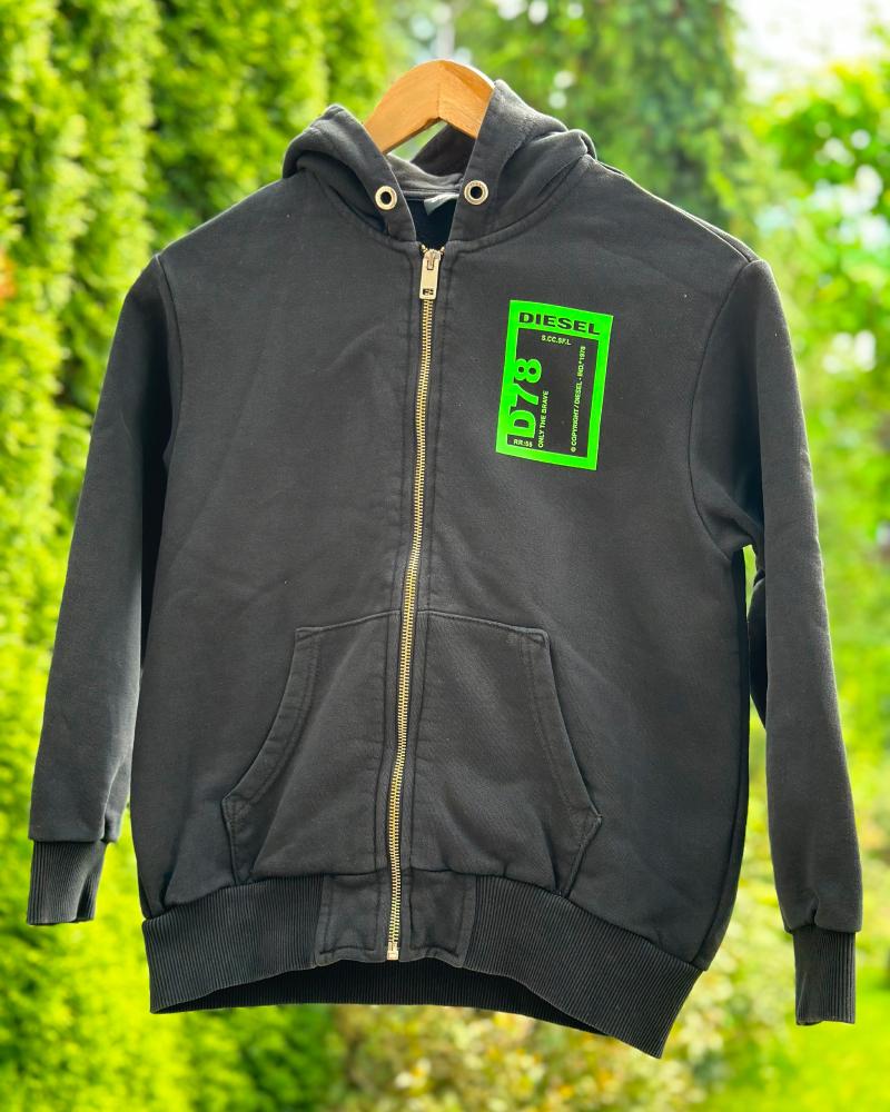 Mikina dětská Diesel černá s kapucí