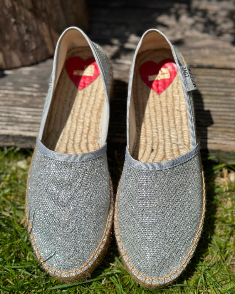 Women's espadrilles Love Moschino silver
