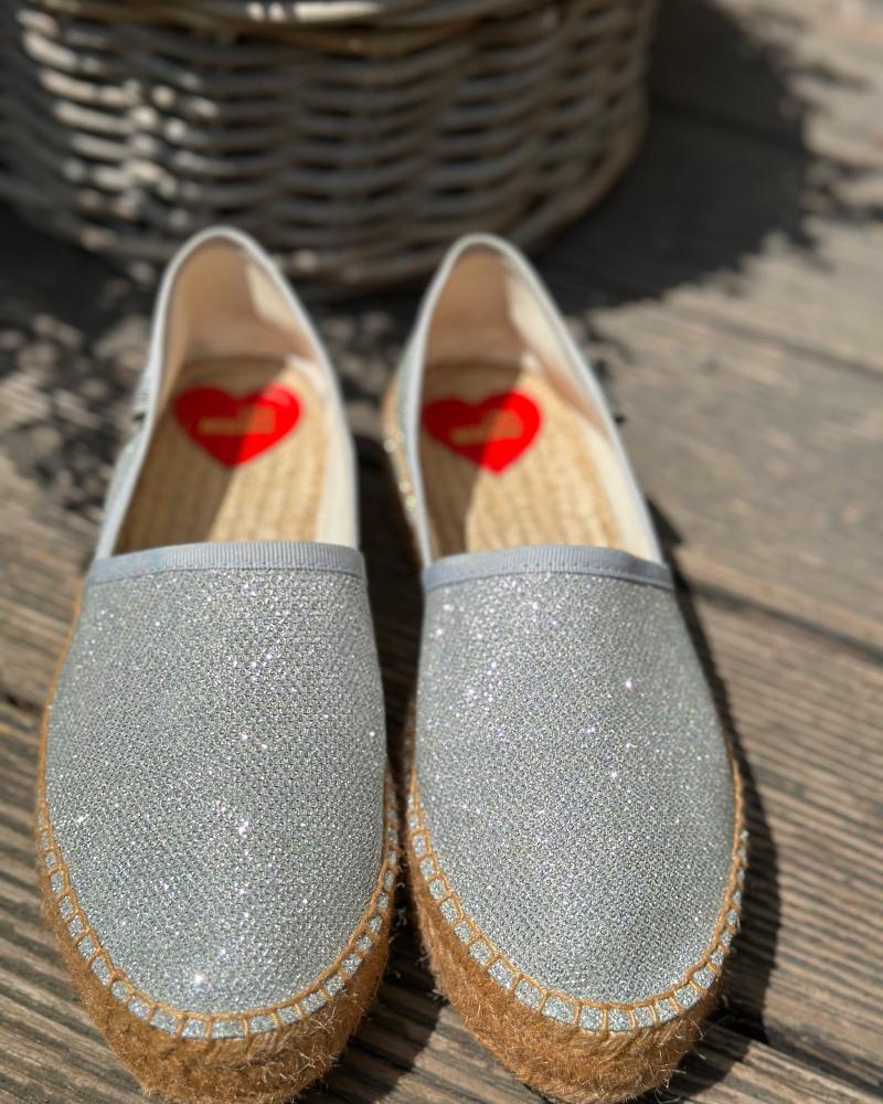 Women's espadrilles Love Moschino silver