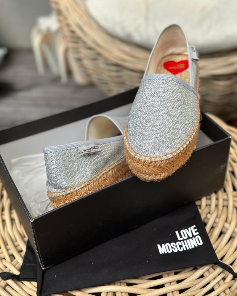 Women's espadrilles Love Moschino silver