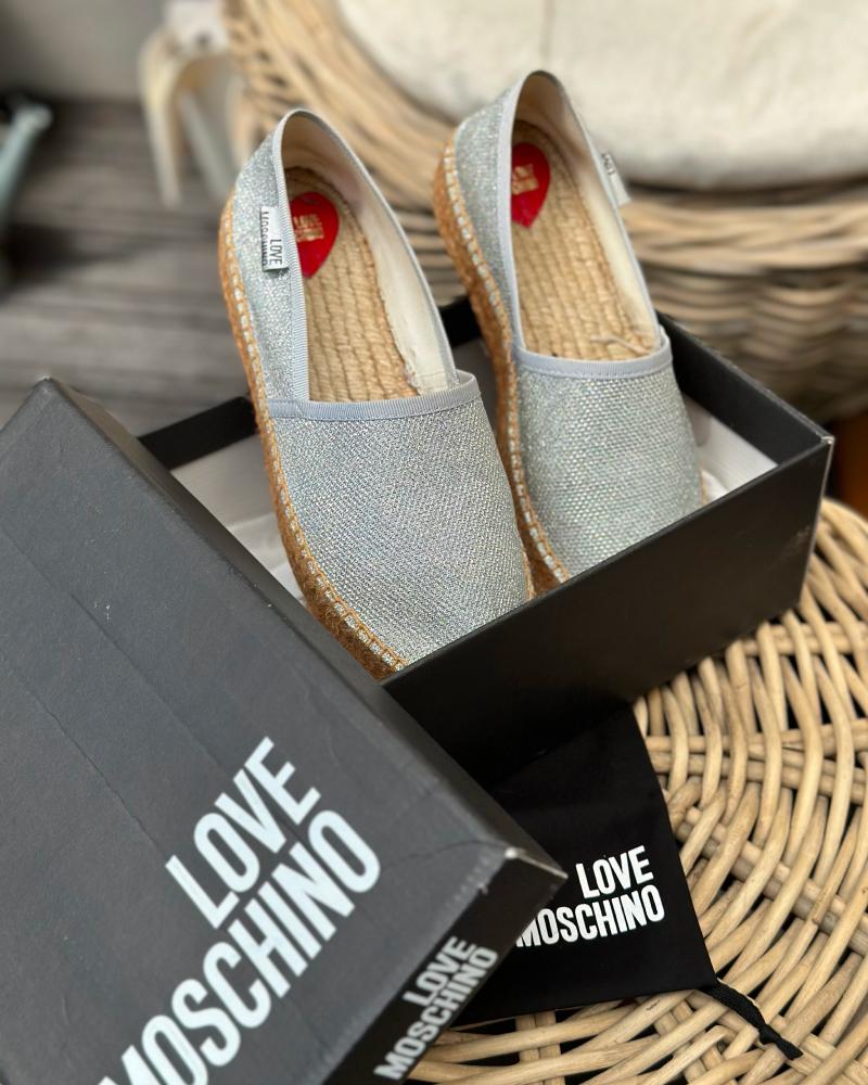 Women's espadrilles Love Moschino silver